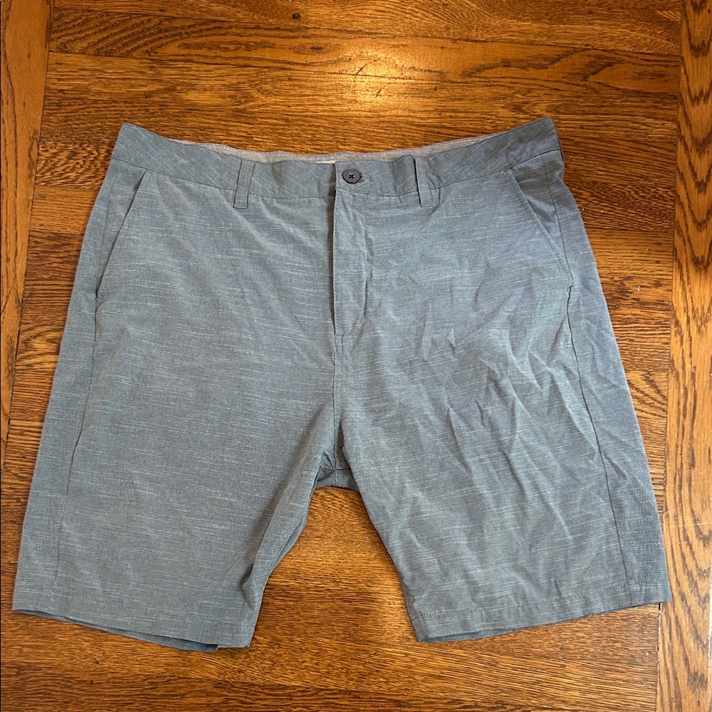 Men's Flat Front Casual Shorts - Slate Blue